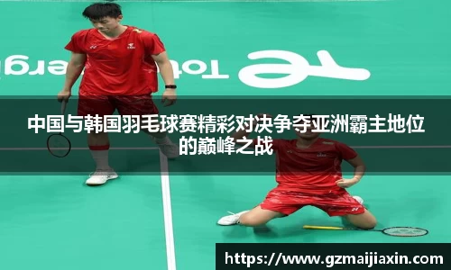 中国与韩国羽毛球赛精彩对决争夺亚洲霸主地位的巅峰之战